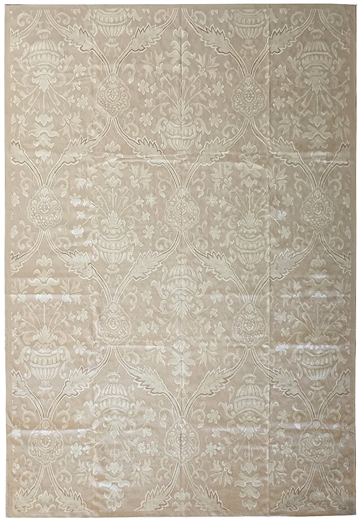 9.2 x 12.7 Aubusson Weave Wool Rug Luxury Home Decor: 9.2 x 12.7 Aubusson Weave Wool Rug Luxury Home Decor Free continental US Shipping Enhance your space with this elegant 9.2 x 12.7 Flat French Aubusson Weave Wool Rug. This beautiful rug features a cla