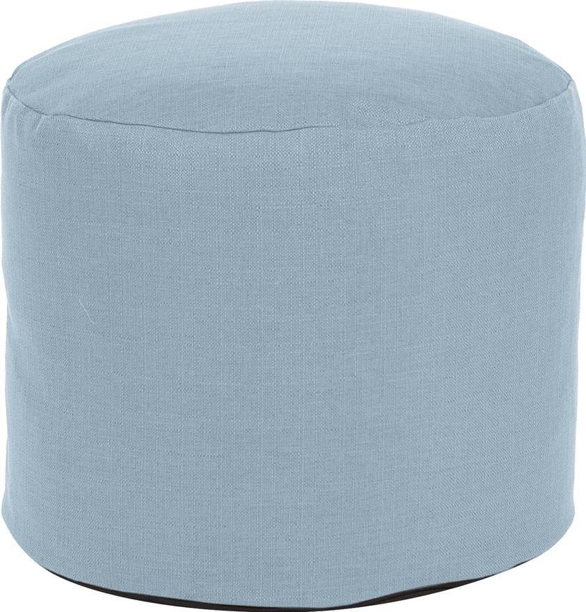 Howard Elliott Sterling Breeze Tall Round Pouf Ottoman Blue (1 of 1)