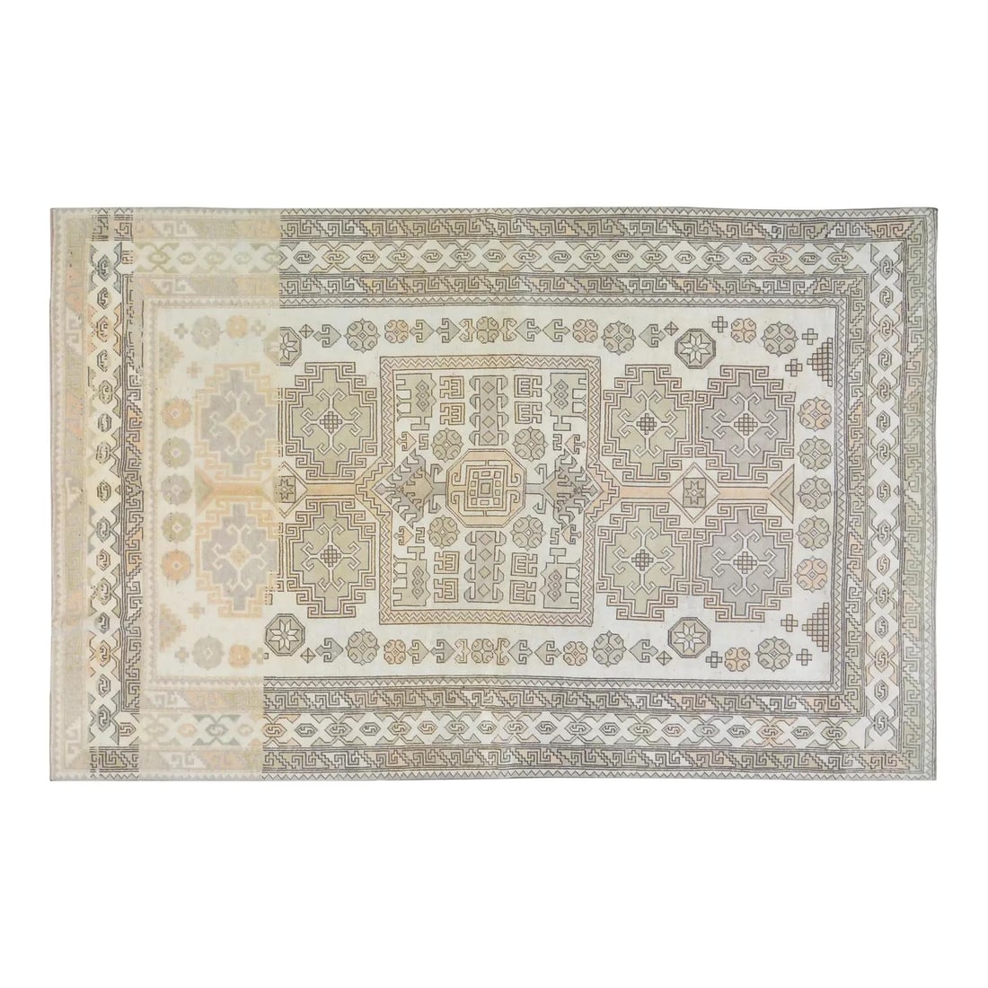 Hand Knotted Wool Anatolian Rug 7x11 Traditional Turkish Design: Hand Knotted Wool Anatolian Rug 7x11 Traditional Turkish Design This vintage Turkish Anatolian rug is hand-knotted from wool using traditional techniques, showcasing timeless craftsmanship with a touc