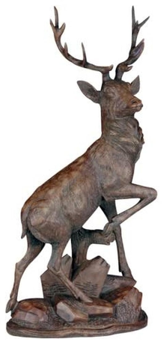 OK Casting Hand-Painted Chestnut Deer Sculpture 21 Inches Lodge Style: OK Casting Hand-Painted Chestnut Deer Sculpture 21 Inches Lodge Style This item is made at time of order. Please allow 42 to 70 days for production. Introducing an exquisite hand-painted deer sculptur