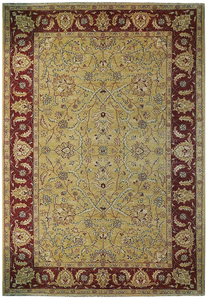 6.5 x 9.8 Red Hand-Knotted Chobi Area Rug Eco-Friendly Dye (1 of 7)