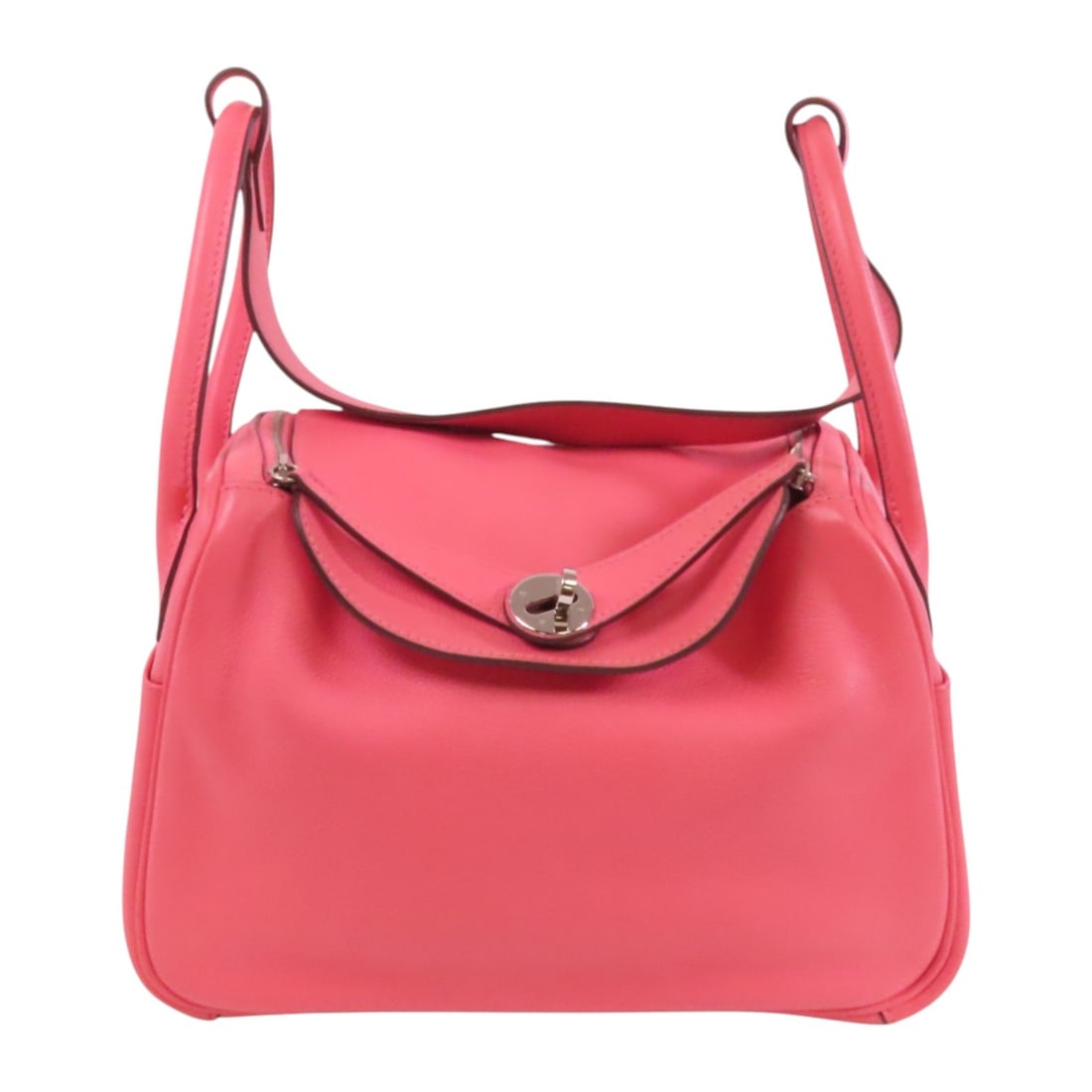 Hermes Lindy 26 Pink Evercolor Leather Shoulder Bag PHW (1 of 16)