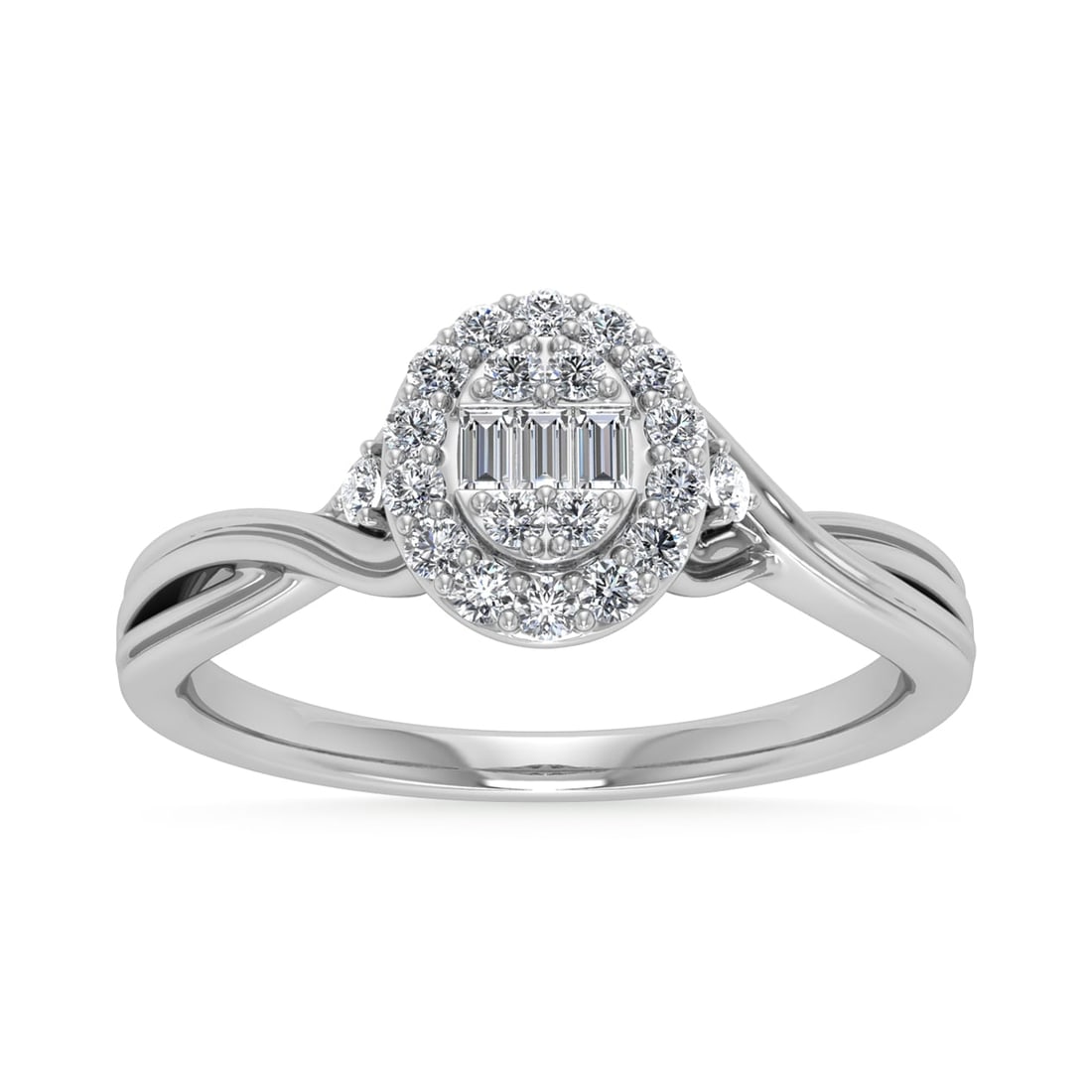 Diamond 1/8 Ct.Tw. Promise Ring in 10K White Gold: Diamond 1/8 Ct.Tw. Promise Ring in 10K White Gold 10k White Gold Stone Color: G-h Stone Clarity: Si3-i1 Each ring is presented in standard size 6.5. Complimentary resizing is available between sizes 5