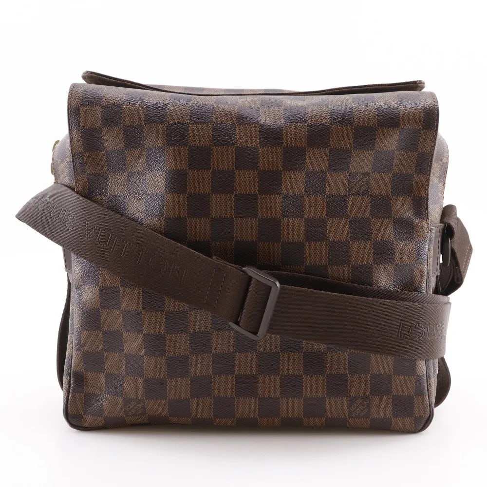 Louis Vuitton Naviglio Brown Canvas Unisex Handbag: Louis Vuitton Naviglio Brown Canvas Unisex Handbag Louis Vuitton Naviglio handbag crafted from durable brown canvas, designed for unisex use. This handbag features a compact silhouette ideal for every