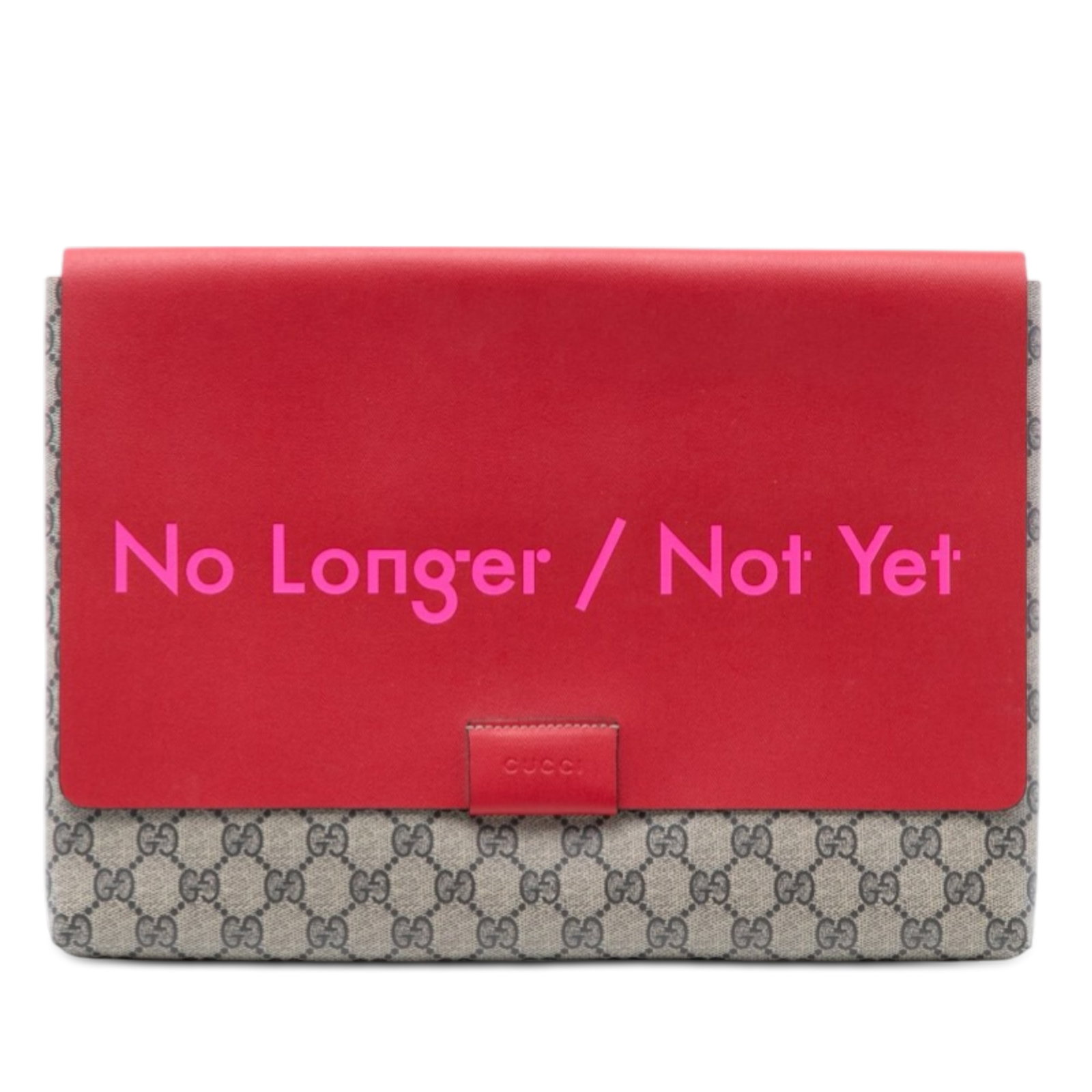 GG Supreme No Longer Not Yet Beige Canvas Clutch by Gucci (1 of 6)