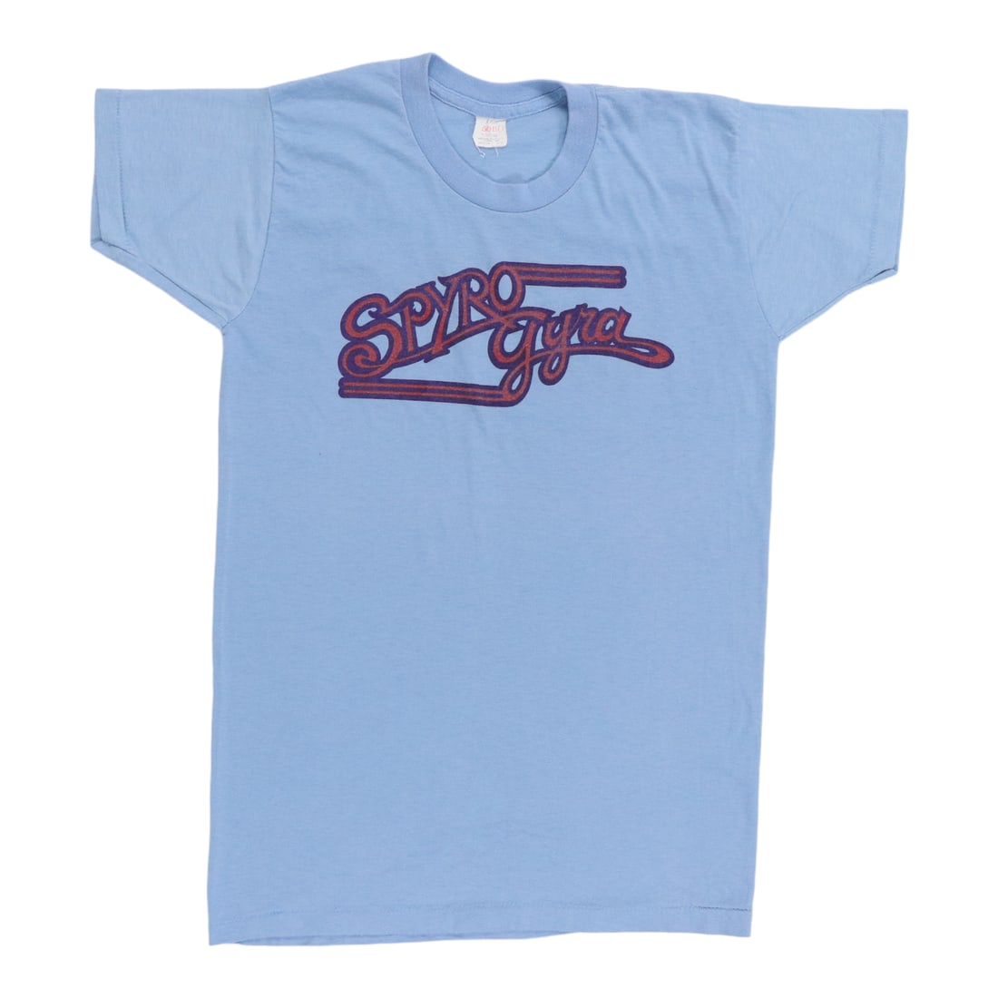 Vintage 1980 Spyro Gyra Concert Blue Poly Cotton T-Shirt with Tour Graphics (1 of 5)
