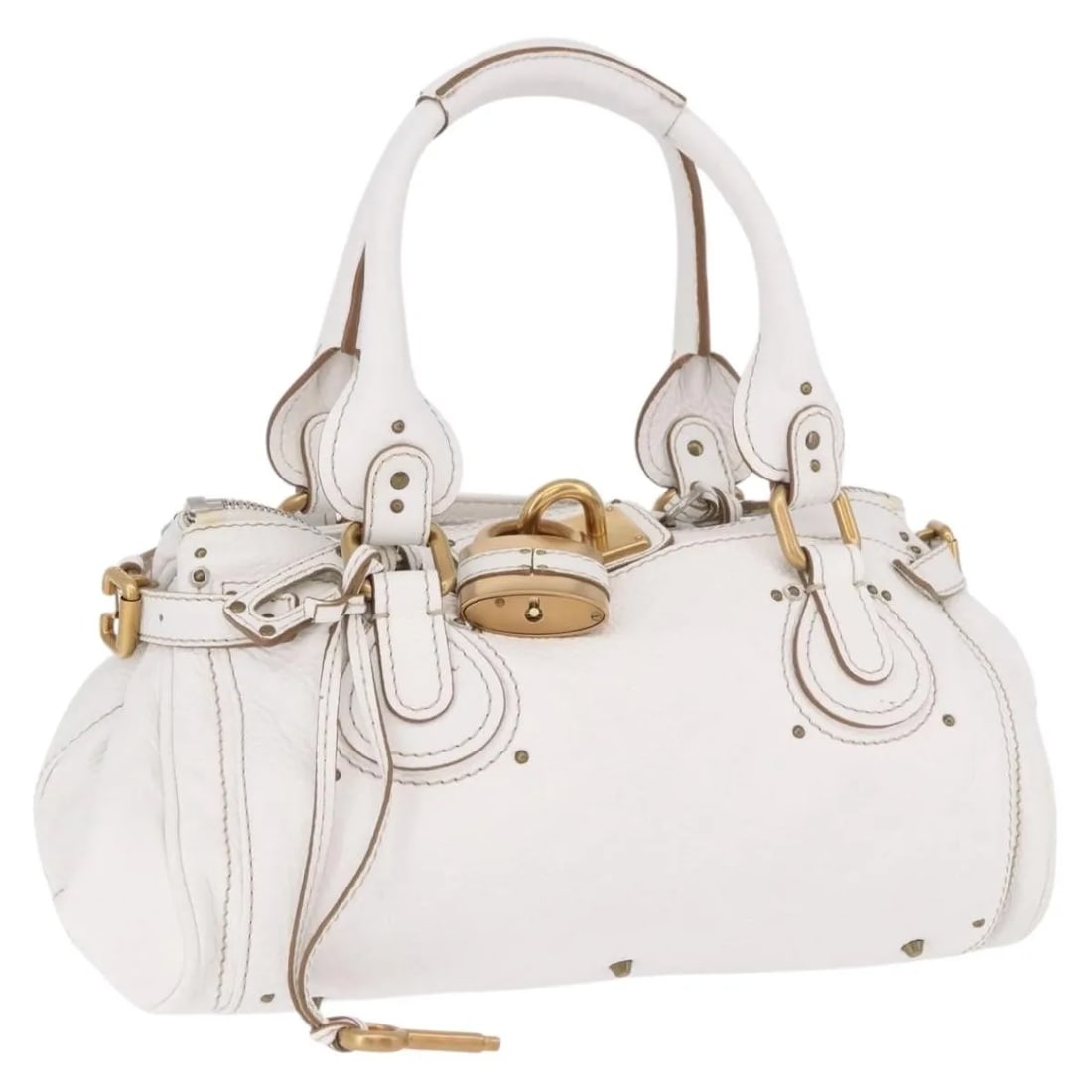Chloe Paddington Lock White Leather Handbag (1 of 18)