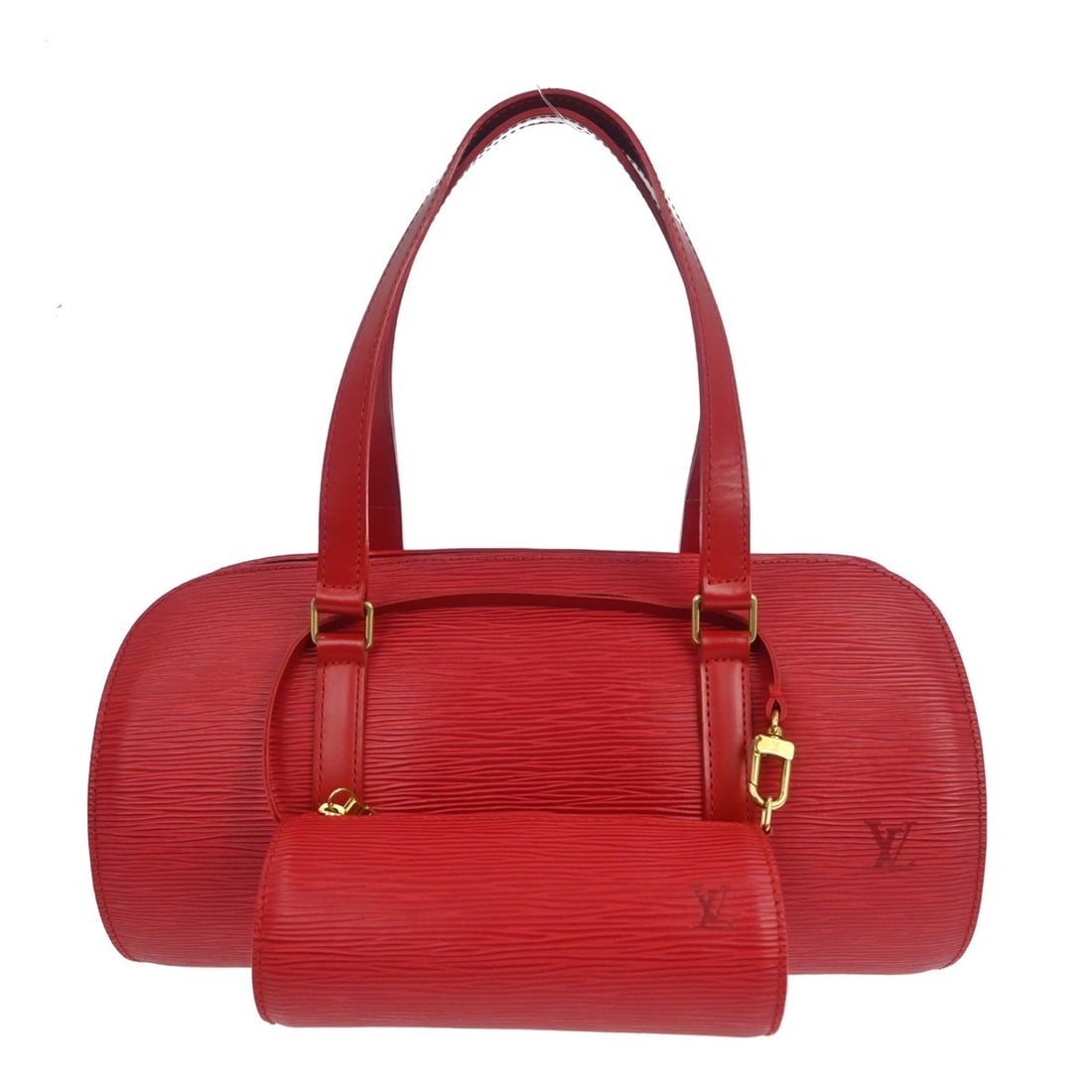 Louis Vuitton Soufflot red Epi leather handbag with pouch M52227 (1 of 11)