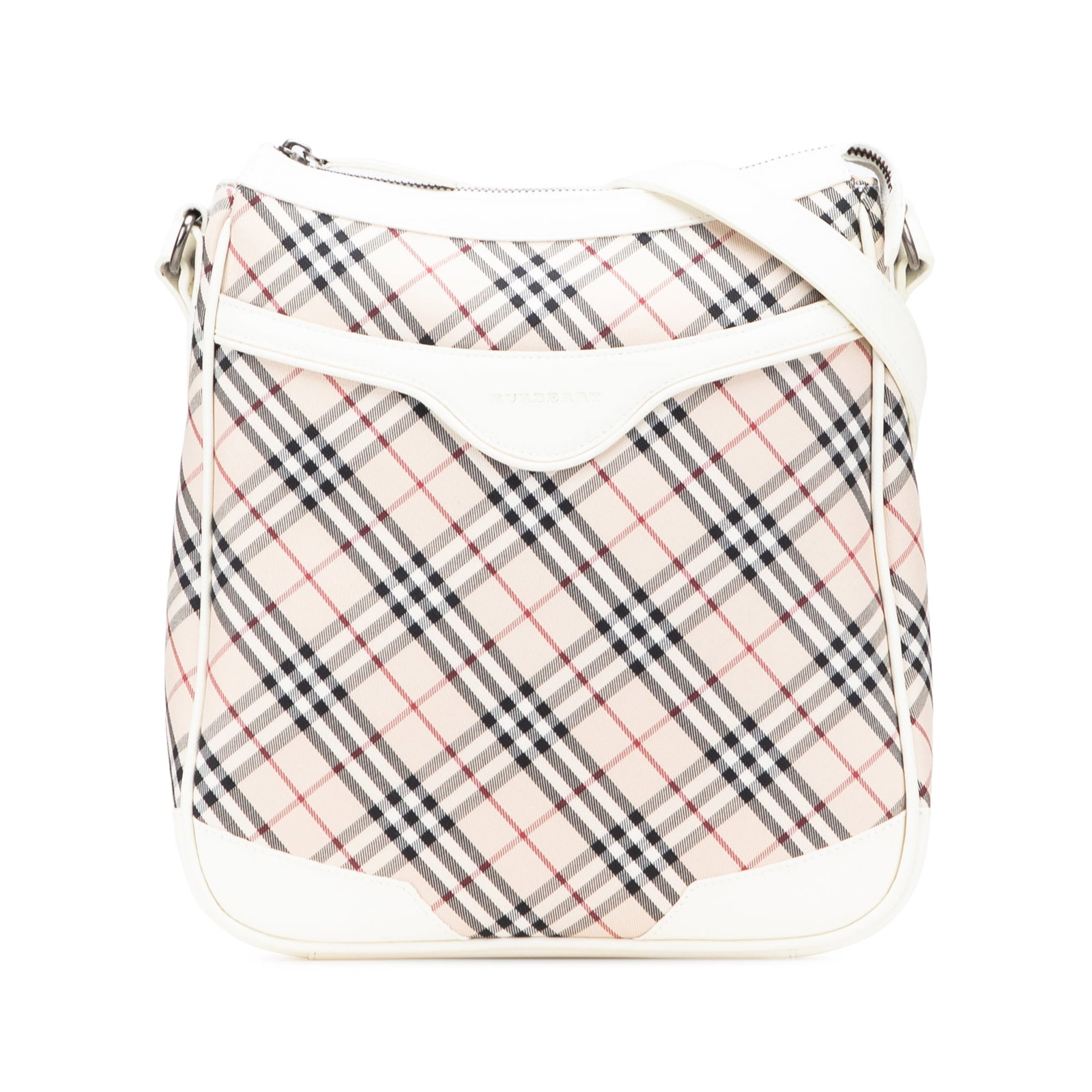 Burberry Nova Check Canvas Crossbody Bag with Leather Trim (1 of 11)