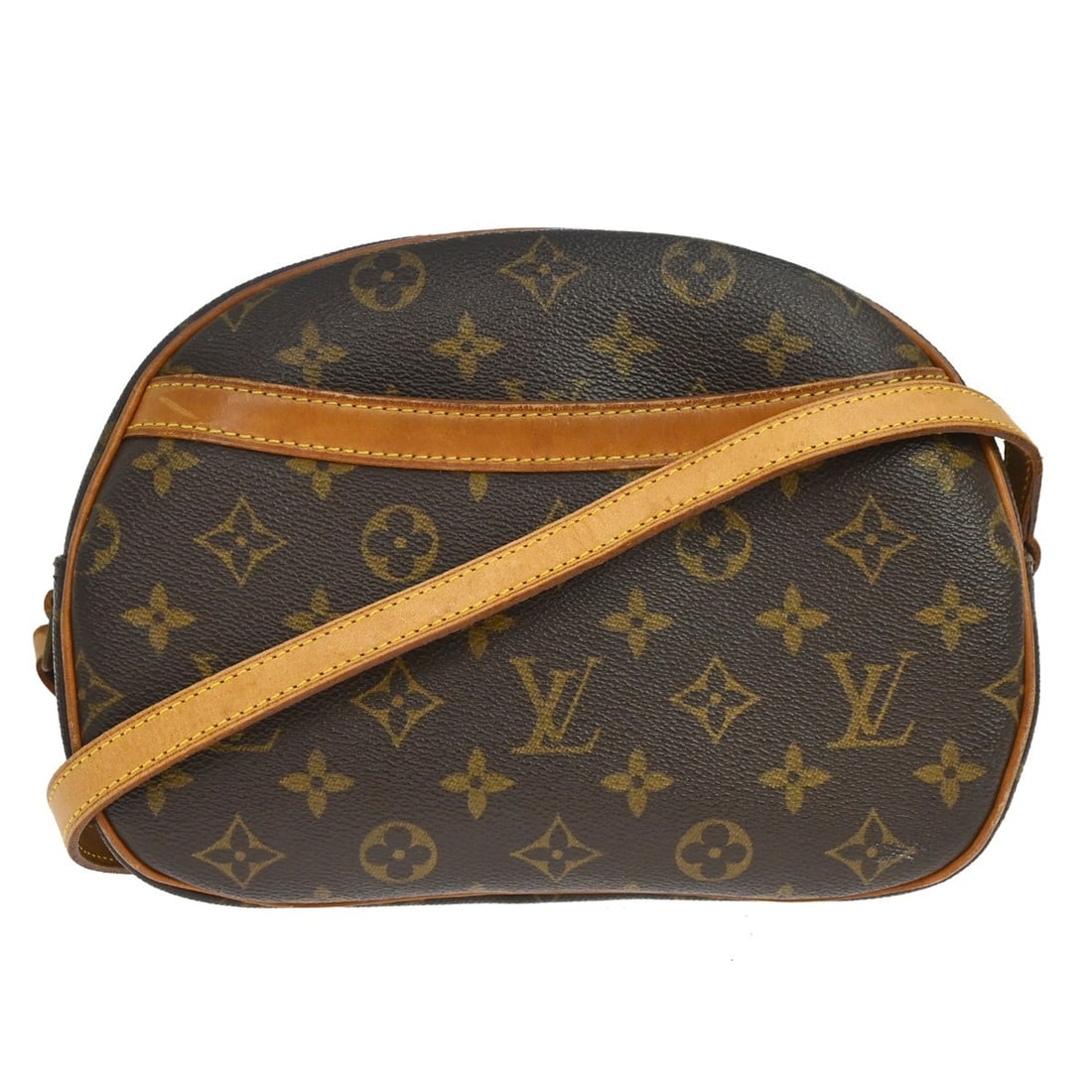 Louis Vuitton Blois small monogram canvas crossbody purse M51221: Louis Vuitton Blois small monogram canvas crossbody purse M51221 Vintage Louis Vuitton Blois crossbody bag in brown Monogram canvas with leather trim and a zip closure. This women's small bag features