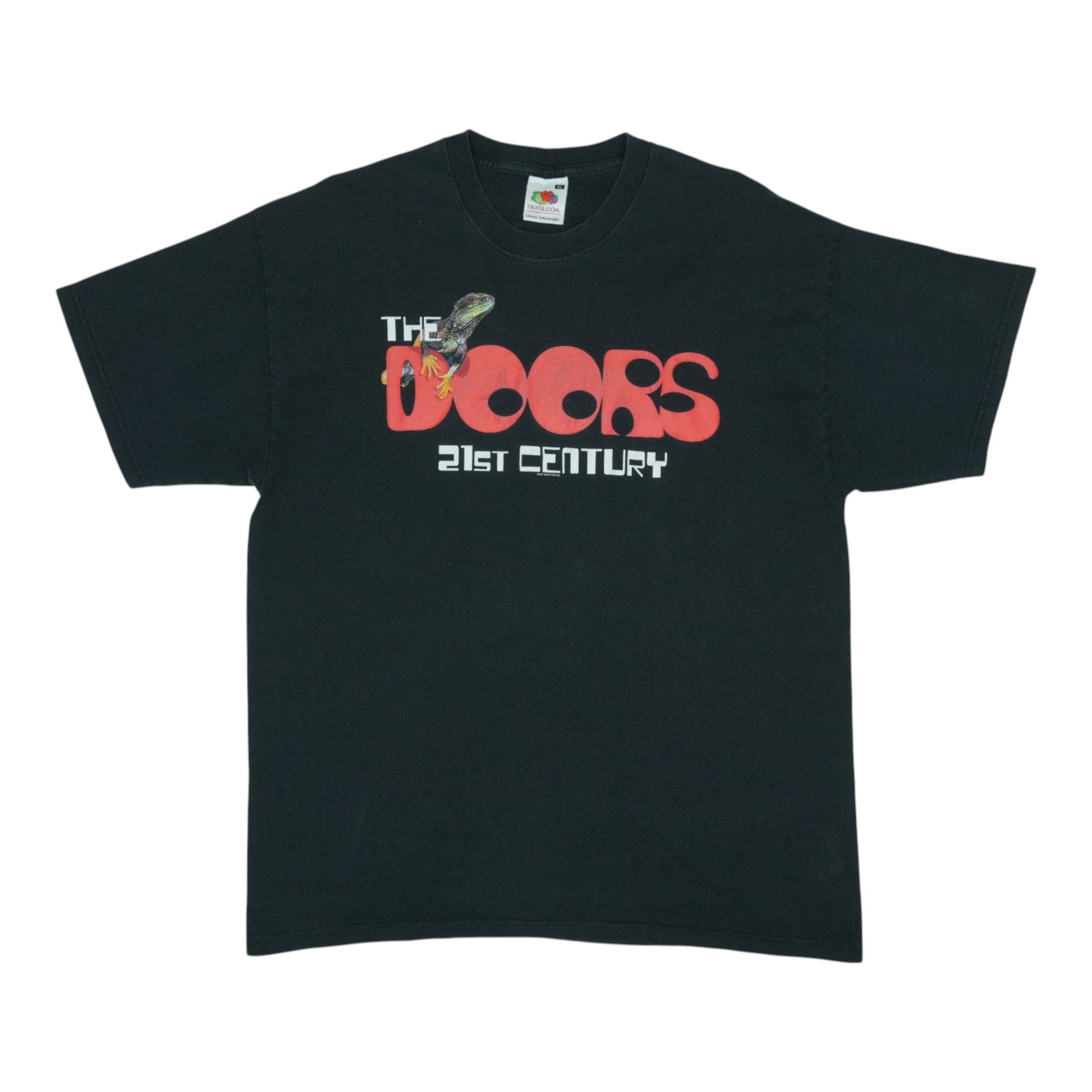 Vintage 2003 The Doors 21st Century Black Cotton Graphic T-Shirt XL: Vintage 2003 The Doors 21st Century Black Cotton Graphic T-Shirt XL This is an original vintage 2003 The Doors 21st Century shirt featuring front and back graphics. Made from 100% cotton in black, thi