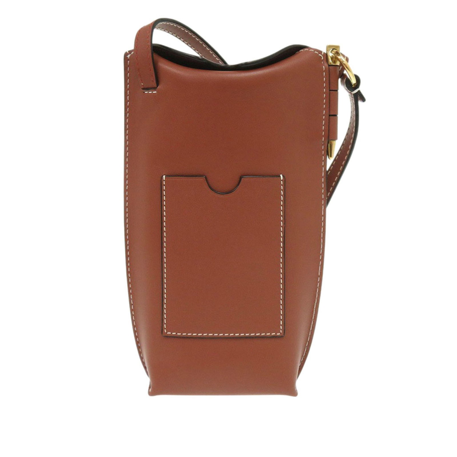 LOEWE Gate Pocket Leather Crossbody Bag Brown: LOEWE Gate Pocket Leather Crossbody Bag Brown LOEWE Gate Pocket Crossbody crafted in brown leather with a slim profile and practical organization. The design features a flat leather strap, an exterior