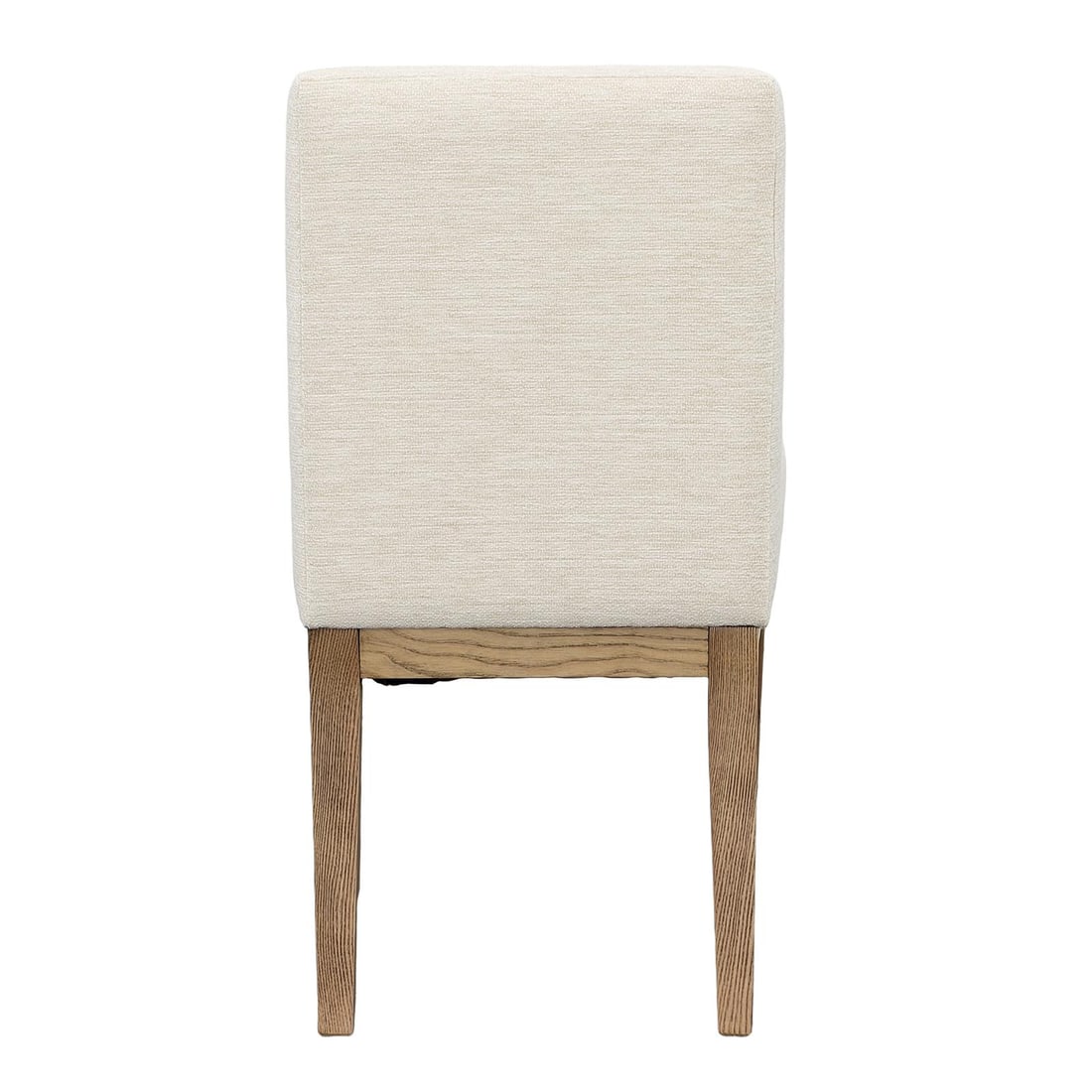 Elegant Cream Upholstered Dining Chair with Natural Wood Legs (1 of 5)