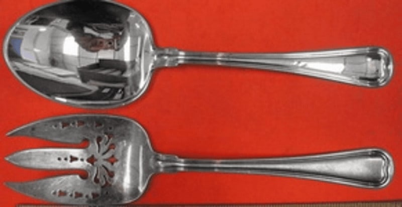 Gorham Old French Sterling Silver Salad Serving Set 2-Piece 8 3/4" (1 of 2)