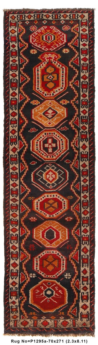 Afghan Handmade Wool Runner 2.3 x 9.0 Feet Premium Quality (1 of 7)