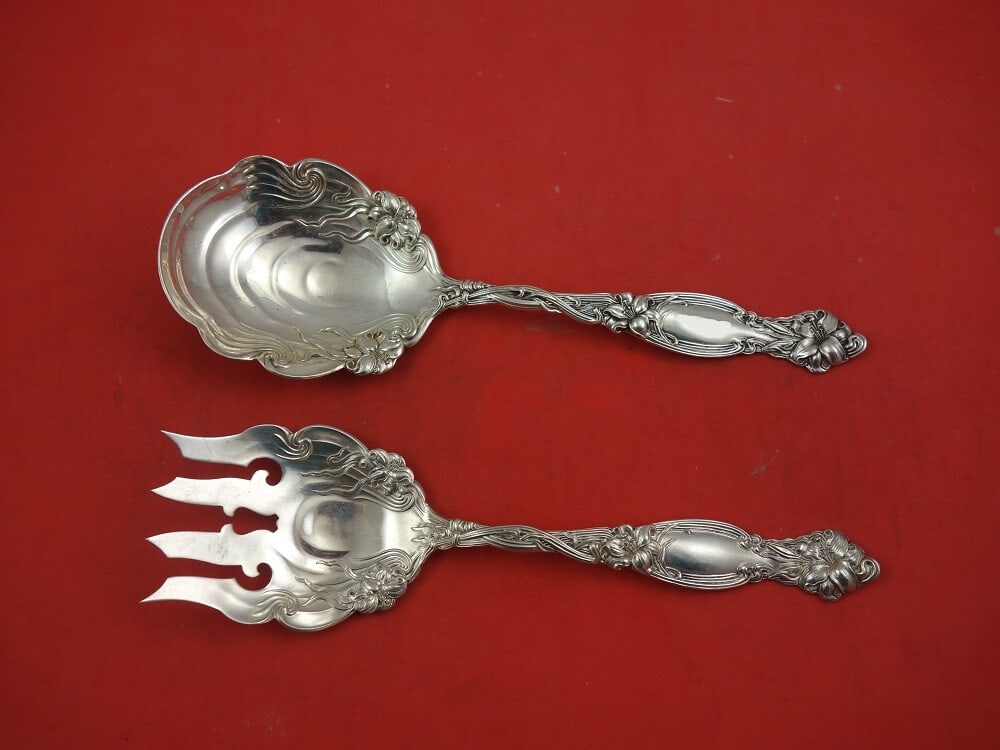 International Sterling Silver 2-Pc Frontenac Salad Serving Set 9 Inch (1 of 2)