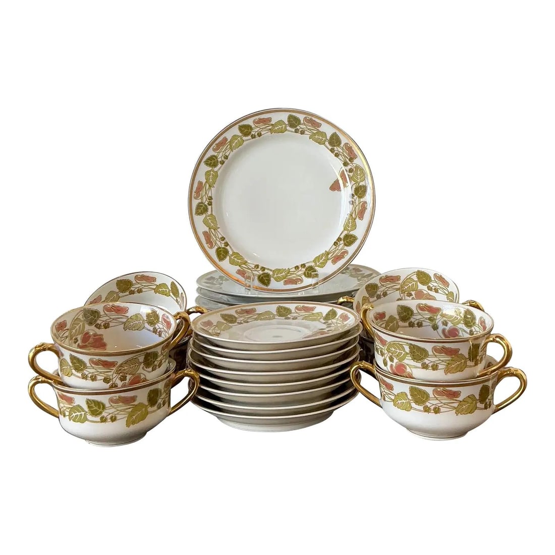 Haviland Limoges porcelain dessert tea service 36 piece set (1 of 10)
