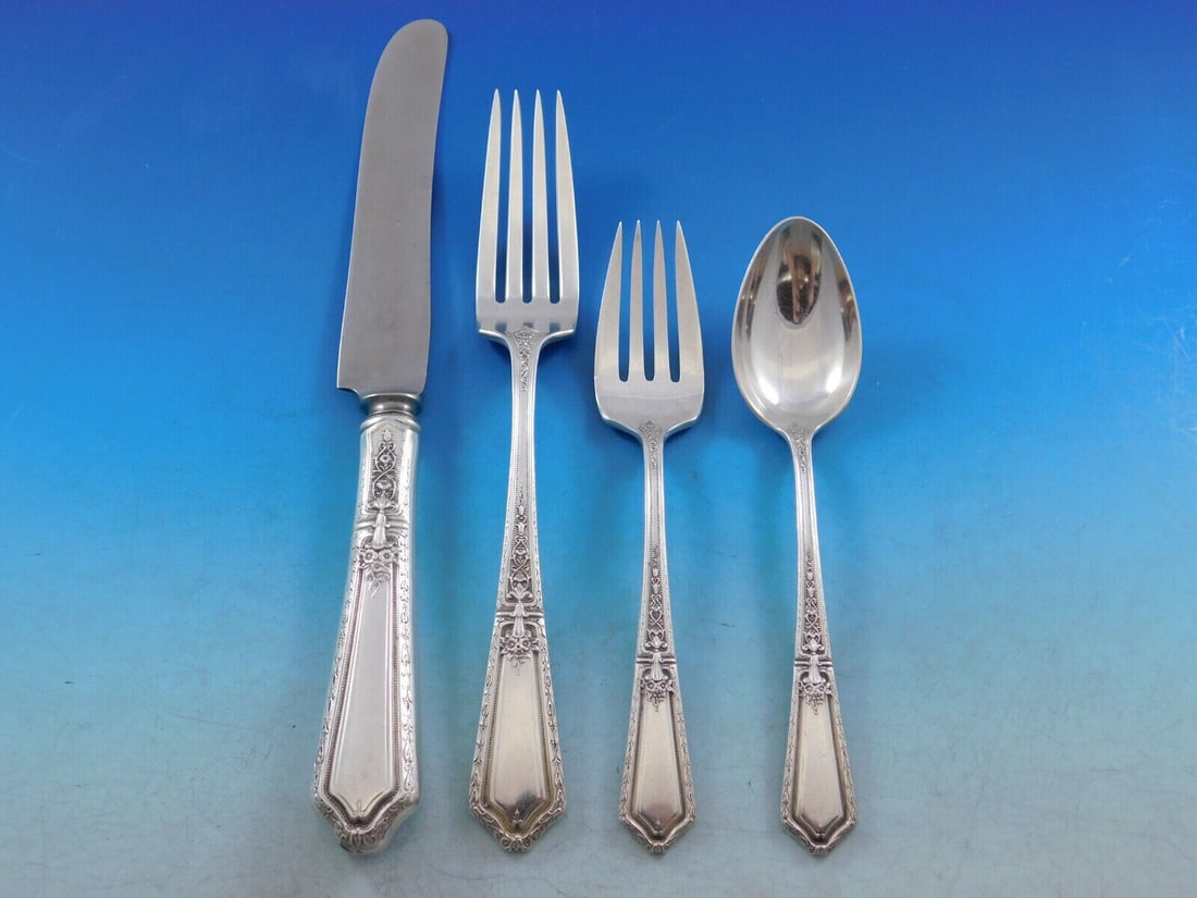 Towle D'Orleans Sterling Silver 4-Piece Dinner Place Setting: Towle D'Orleans Sterling Silver 4-Piece Dinner Place Setting Enhance your dining experience with this elegant 4-piece place setting in the D'Orleans pattern by Towle. Crafted from high-quality sterlin
