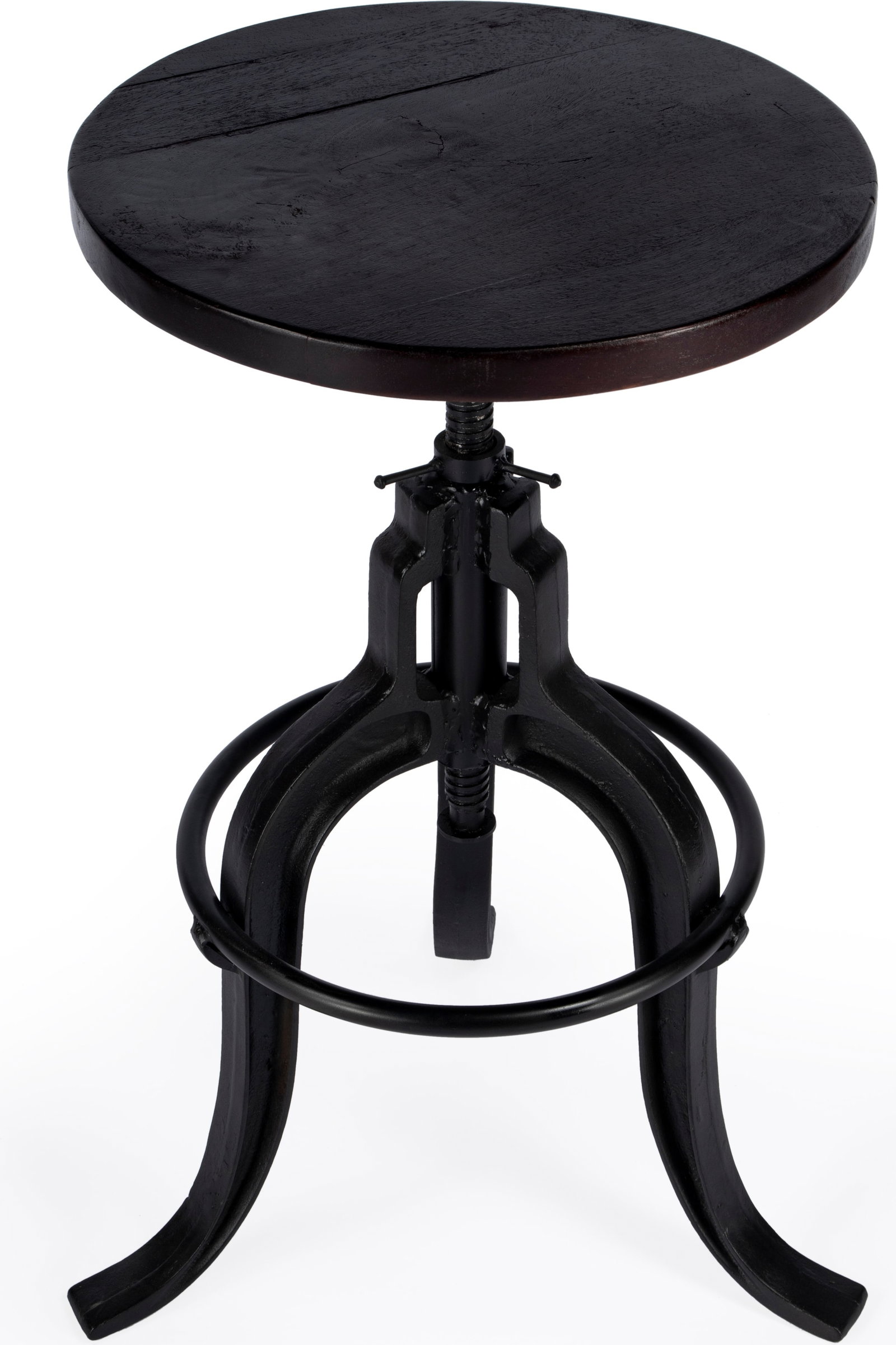 Butler Revolving Barstool Early Industrial Style Adjustable: Butler Revolving Barstool Early Industrial Style Adjustable Elevate your home bar aesthetic with this Vintage Style Revolving Barstool, crafted to embody an early industrial design. This adjustable st