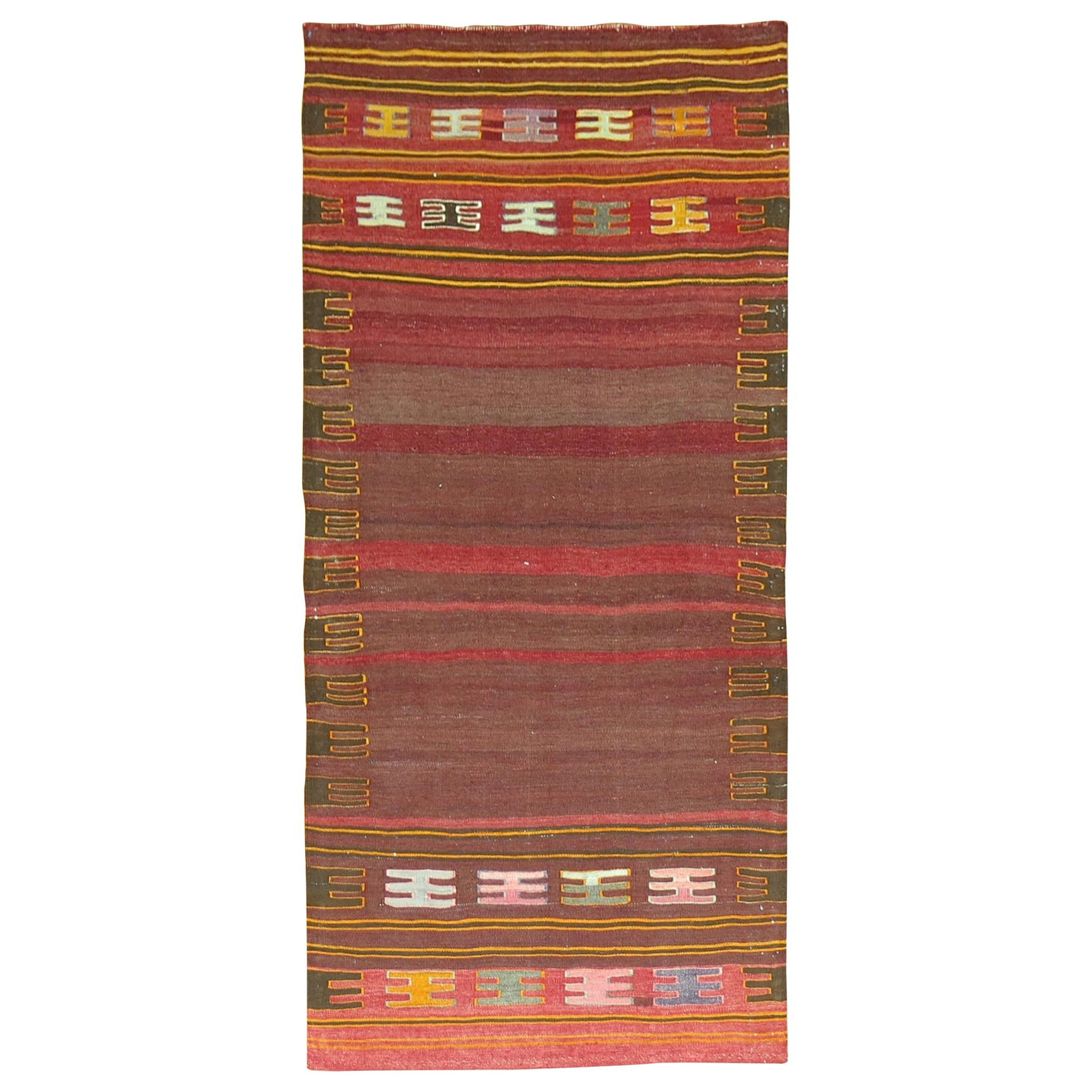35 in x 65 in Vintage Turkish Wool Sofreh Kilim Rug (1 of 6)