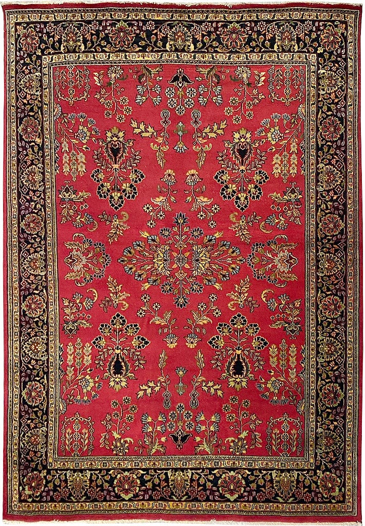 Handmade 8.0 x 10 New Sarouk Wool Area Rug: Handmade 8.0 x 10 New Sarouk Wool Area Rug Free continental US Shipping Enhance your living space with this exquisite 8.0 x 10 New Sarouk Rug, a stunning example of traditional craftsmanship and timel