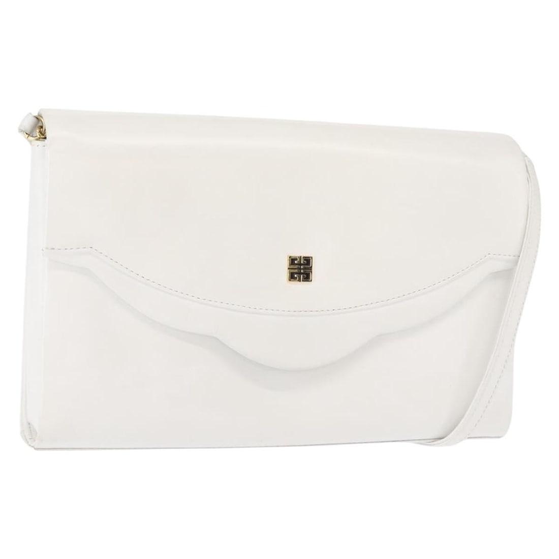 GIVENCHY White Gold Leather Shoulder Bag BA7360 Japan: GIVENCHY White Gold Leather Shoulder Bag BA7360 Japan This authentic GIVENCHY shoulder bag is crafted from high-quality leather in an elegant white and gold color scheme. Designed for stylish function