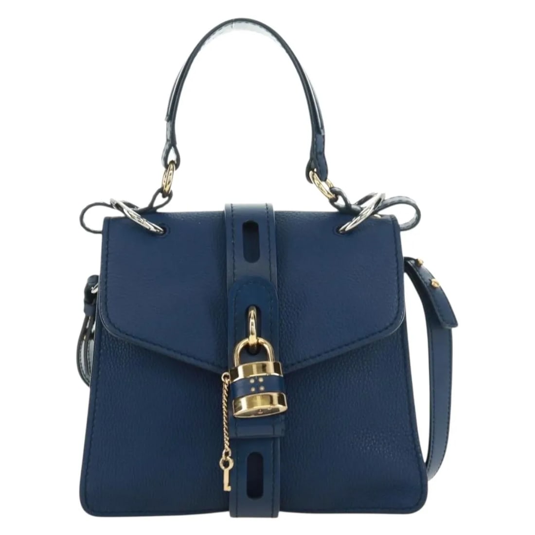 Chloe Blue Leather Aby Day Bag 25cm Italian Handbag: Chloe Blue Leather Aby Day Bag 25cm Italian Handbag The Chloe Aby Day Bag is crafted from blue leather and designed for women. Made in Italy, this bag features a spacious interior with slight signs of