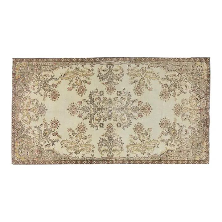 4' x 7'2" Hand-Knotted Wool Anatolian Rug with Traditional Turkish Design (1 of 6)