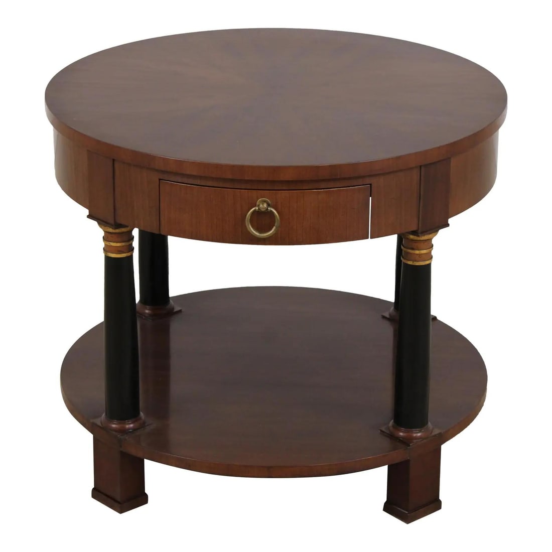 Walnut Baker Empire Style Lamp Table with Drawer (1 of 10)
