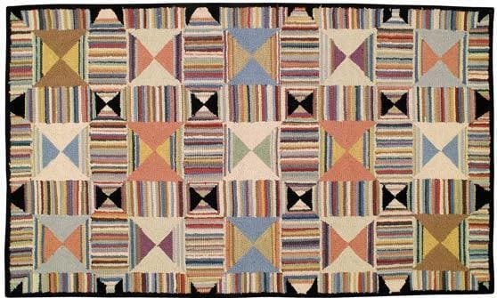 Hand-Tufted Multi-Color Hourglass Wool Rug 4x6: Hand-Tufted Multi-Color Hourglass Wool Rug 4x6 Enhance your living space with this hand-tufted hourglass wool rug, designed in a vintage style. This multi-colored rug is perfect for any room, offering
