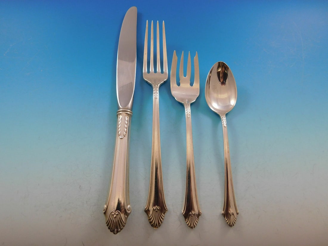 Gorham Edgemont Sterling Silver 4-Piece Dinner Place Setting: Gorham Edgemont Sterling Silver 4-Piece Dinner Place Setting Enhance your dining experience with this elegant 4-piece dinner size place setting from the Edgemont pattern by Gorham. Crafted from high-q