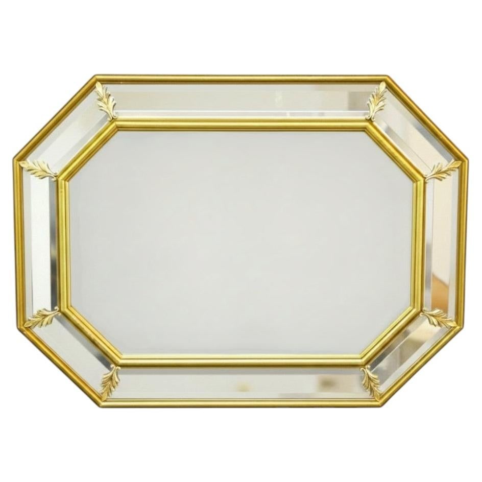20thC English Regency Style Giltwood Octagonal Parclose Mirror 23 x 30.75 in (1 of 8)
