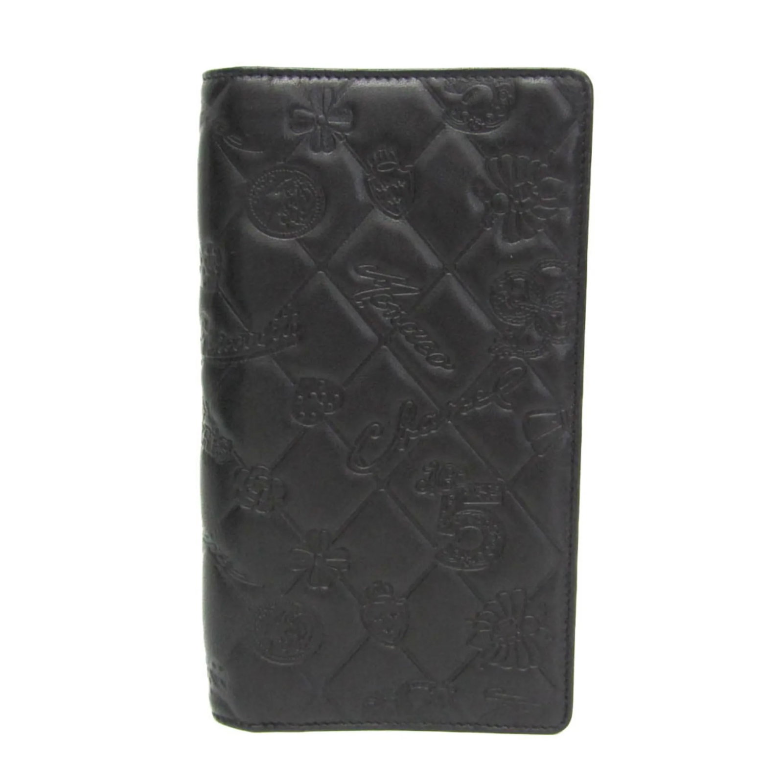 Chanel Lucky Symbols Leather Quilted Yen Wallet: Chanel Lucky Symbols Leather Quilted Yen Wallet This Chanel Lucky Symbols Yen Wallet features an embossed quilted leather design in black. Crafted in Italy, it is designed for women and offers a sleek