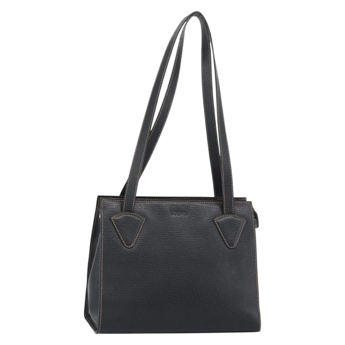 LOEWE Black Leather Tote Handbag Gold Tone Trim: LOEWE Black Leather Tote Handbag Gold Tone Trim Authentic LOEWE tote bag in black leather with gold-tone accents. This women's tote is made in Spain and has a heavily used condition with visible wear 