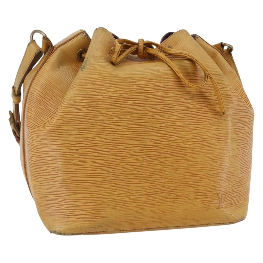 LOUIS VUITTON Epi Petit Noe Yellow Shoulder Bag M44109 Auth: LOUIS VUITTON Epi Petit Noe Yellow Shoulder Bag M44109 Auth This authentic Louis Vuitton Epi Petit Noe Shoulder Bag in a vibrant yellow hue is a stylish addition to any wardrobe. Crafted from premium 