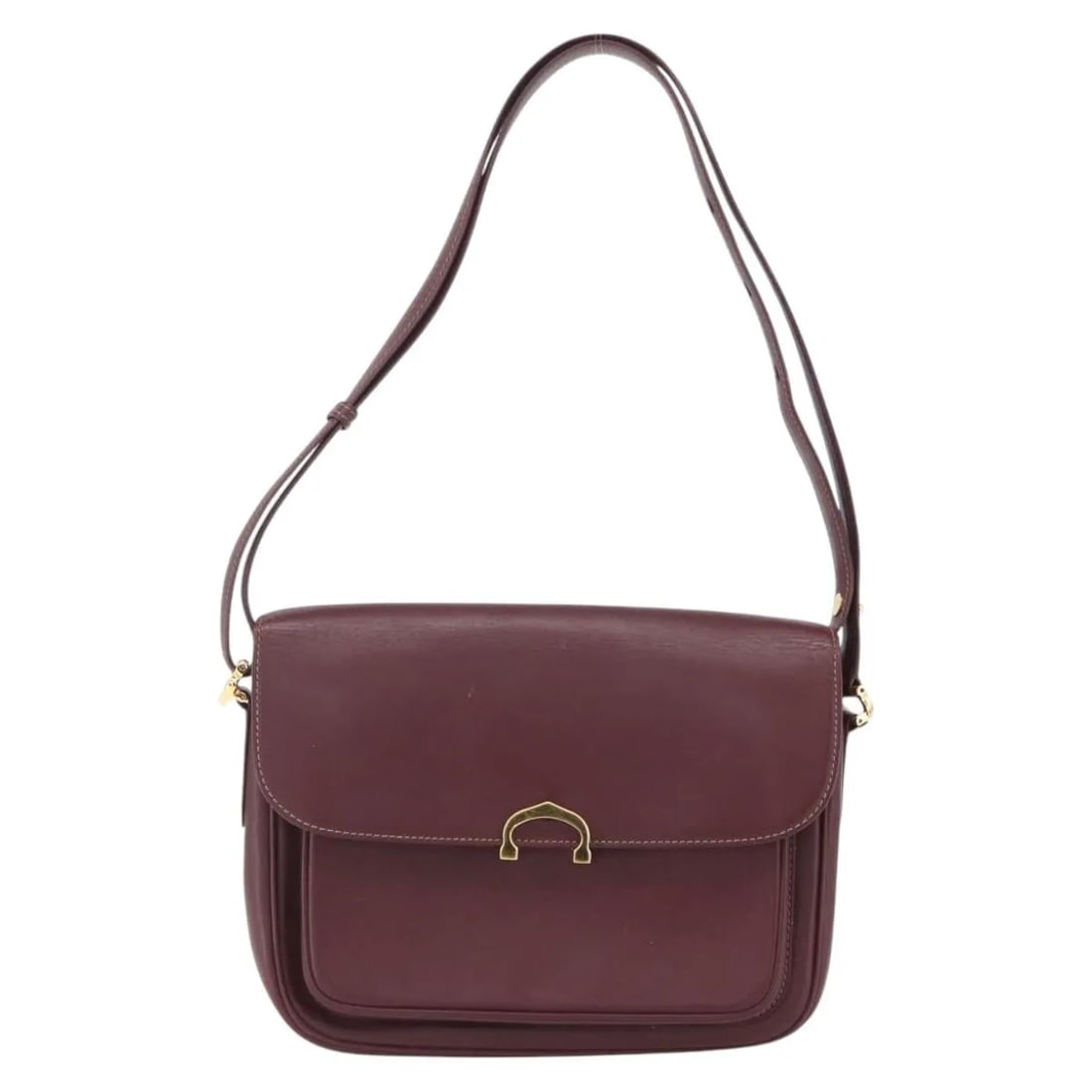 Cartier Must de Cartier Burgundy Leather Shoulder Bag (1 of 18)