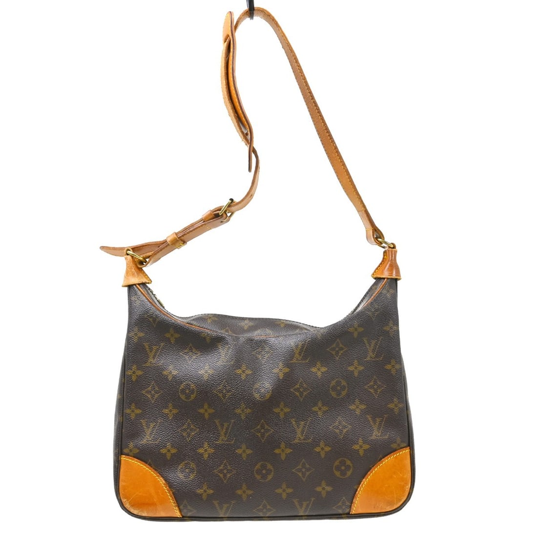 Louis Vuitton Boulogne 30 Monogram Shoulder Bag M51265 Vintage: Louis Vuitton Boulogne 30 Monogram Shoulder Bag M51265 Vintage Vintage Louis Vuitton Boulogne 30 shoulder bag in Monogram canvas with leather trim and a beige leather strap. This women's shoulder bag 