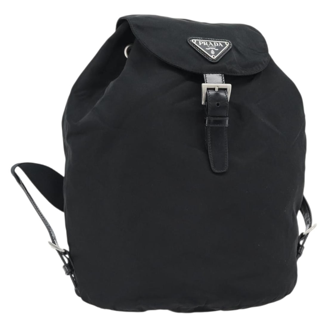 PRADA Nylon Backpack in Black with Silver Tone Hardware (1 of 18)