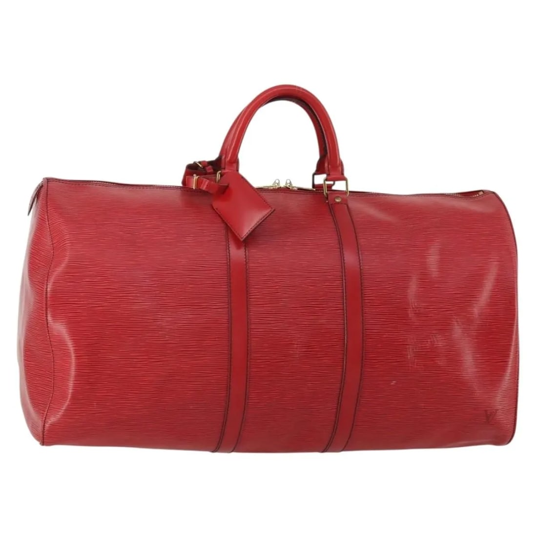 Louis Vuitton Keepall red leather travel bag (1 of 18)