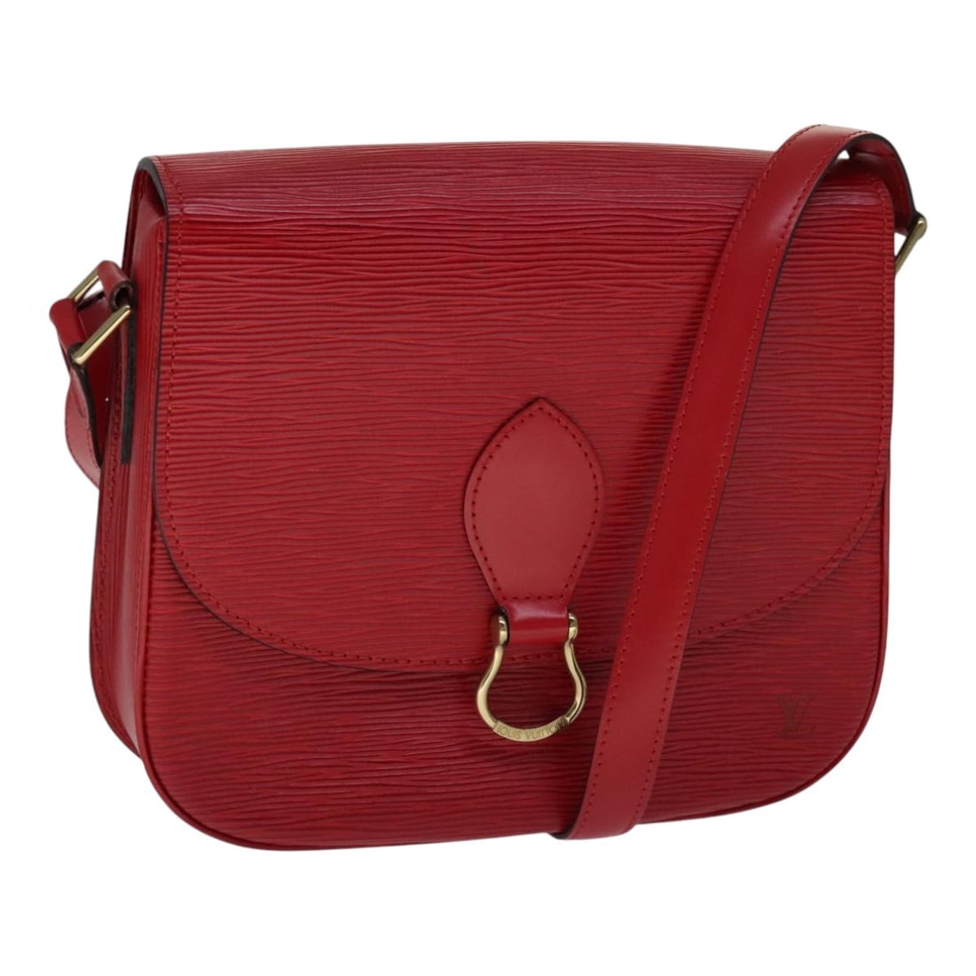 Louis Vuitton Saint Cloud GM Epi Leather Red Shoulder Bag M52197: Louis Vuitton Saint Cloud GM Epi Leather Red Shoulder Bag M52197 This Louis Vuitton Epi Saint Cloud GM shoulder bag features durable red Epi leather and is designed for women. The bag offers a practic