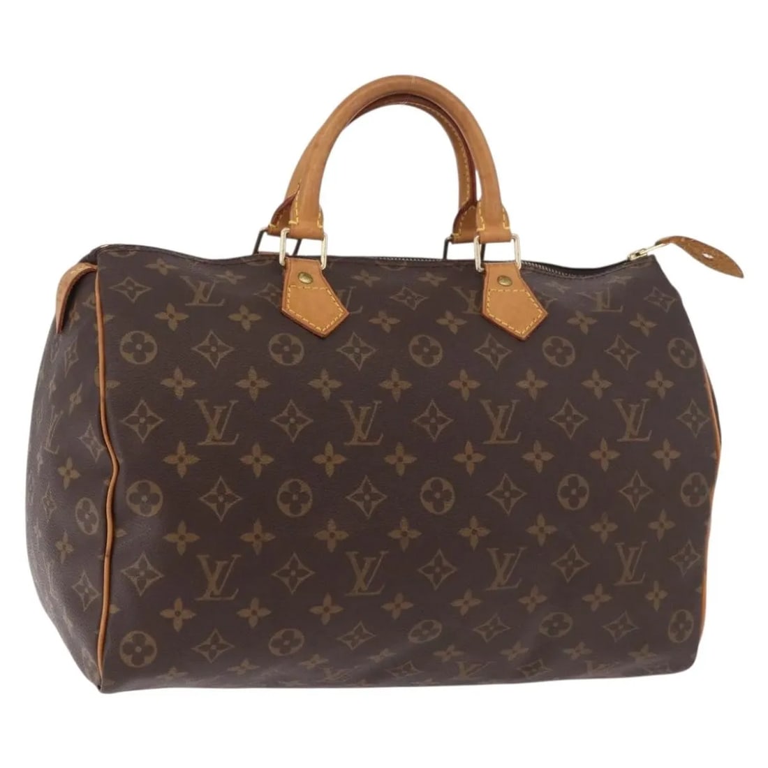 Louis Vuitton Speedy Brown Canvas Handbag 35cm France (1 of 18)