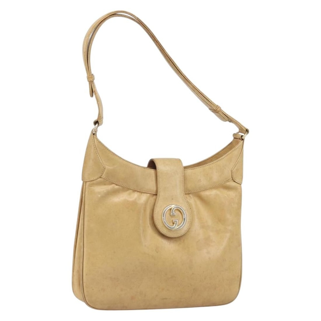 Beige Gold Leather Shoulder Bag by Gucci 007 112 0094 Italy: Beige Gold Leather Shoulder Bag by Gucci 007 112 0094 Italy This GUCCI shoulder bag features a beige and gold leather exterior and is designed for women. Made in Italy, it is part of the GUCCI product