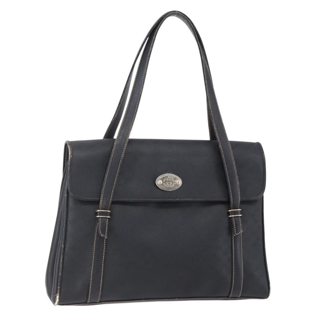 GUCCI Micro GG Supreme Hand Bag Black Gold PVC Leather Auth 000 46 4857: GUCCI Micro GG Supreme Hand Bag Black Gold PVC Leather Auth 000 46 4857 This authentic GUCCI Micro GG Supreme Hand Bag combines elegance and functionality with its striking black and gold PVC leather 
