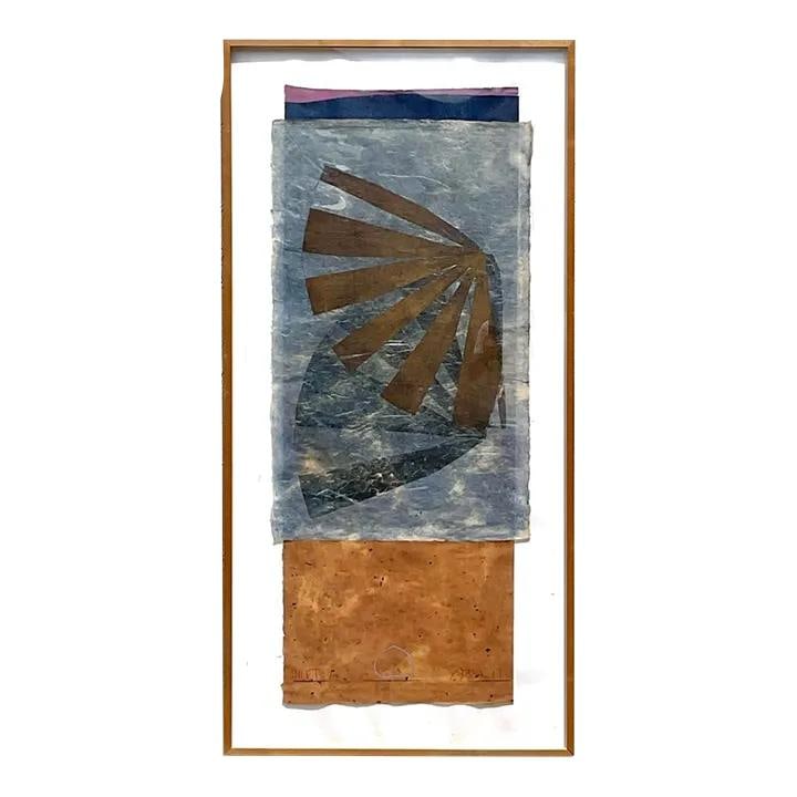 Scott Sandell Inlet Monumental Mixed Media Art 5/10 Blue: Scott Sandell Inlet Monumental Mixed Media Art 5/10 Blue Discover a stunning original artwork by Scott Sandell, titled "Inlet". This monumental mixed media piece, numbered 5/10, showcases Sandell's di