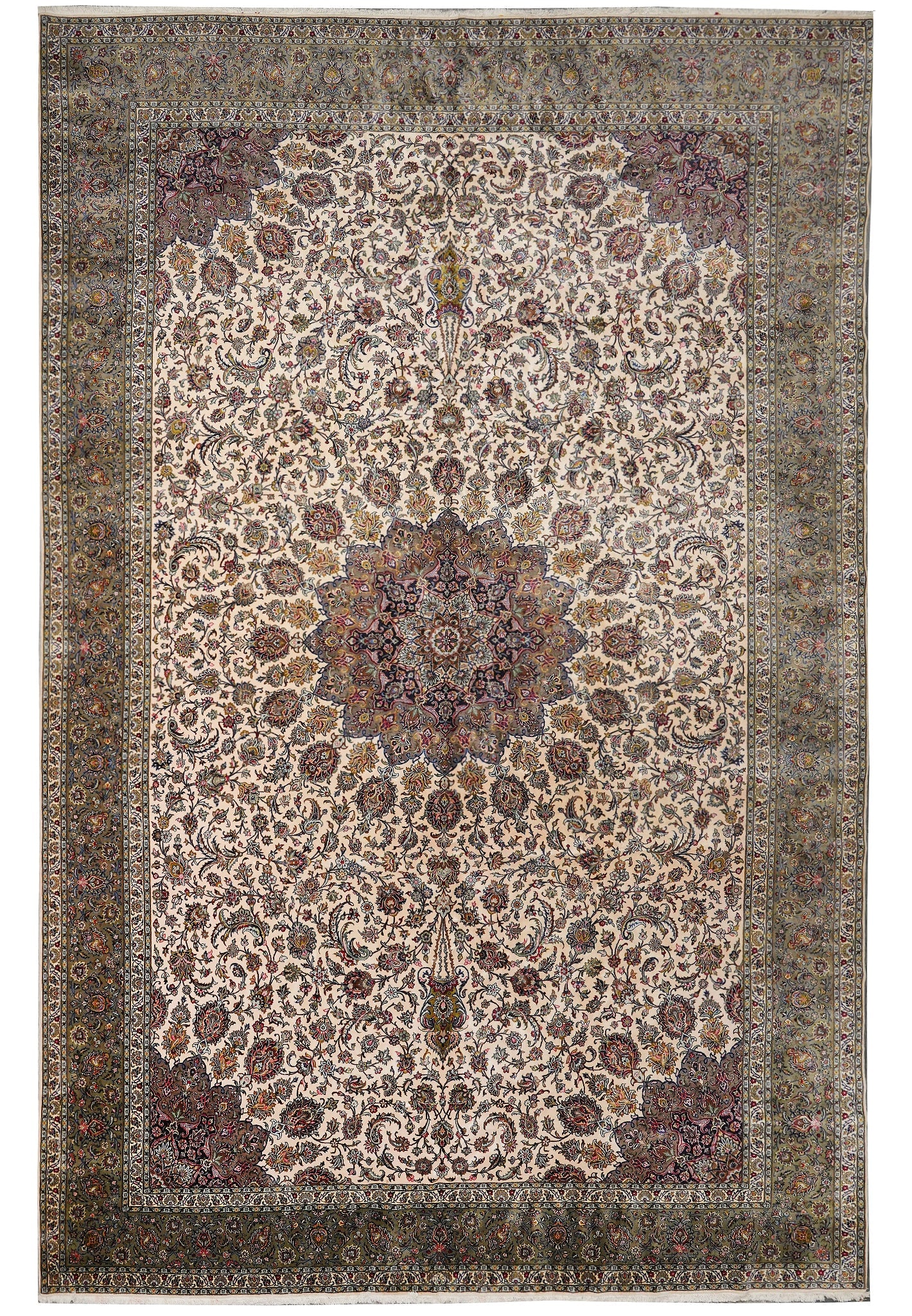 Authentic Persian Kashan Sheik Safi 13 x 19.6 Area Rug (1 of 12)