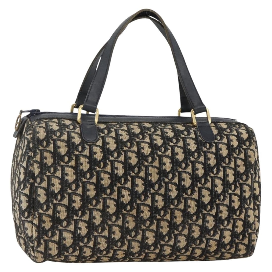 Christian Dior Trotter Canvas Hand Bag Navy Gold France: Christian Dior Trotter Canvas Hand Bag Navy Gold France Christian Dior Trotter canvas handbag in navy and gold, made in France. This women's handbag is offered without the original box or dust bag; on