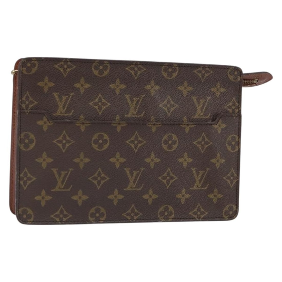 Louis Vuitton M51795 Pochette Homme Monogram Canvas Clutch: Louis Vuitton M51795 Pochette Homme Monogram Canvas Clutch Louis Vuitton Monogram Pochette Homme clutch bag in Monogram canvas, made in France. This pre-owned piece shows heavy use, including rubbing,