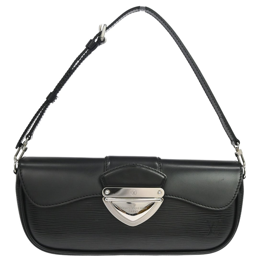 Louis Vuitton Pochette Montaigne Black Epi Leather Top Handle Bag (1 of 14)