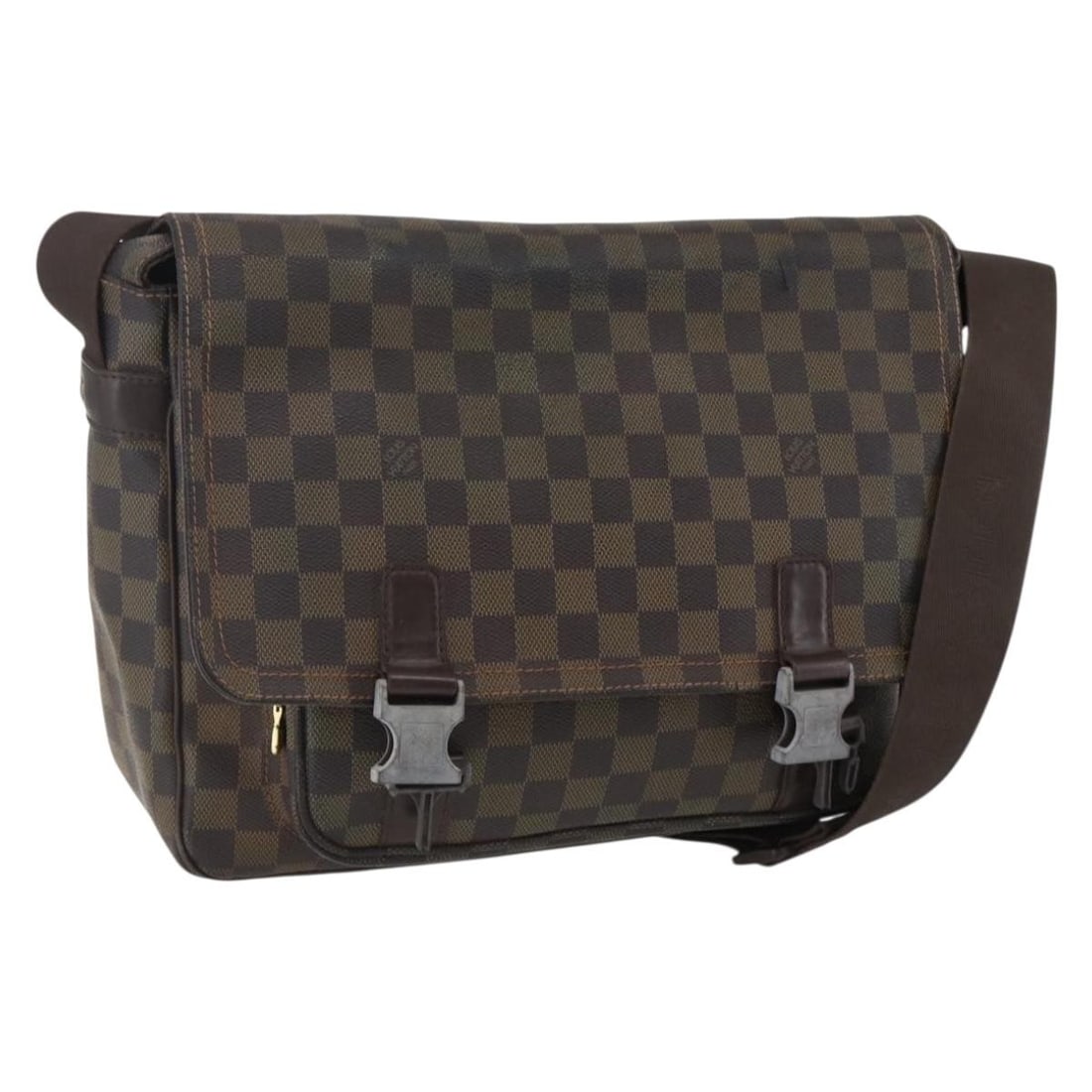 Louis Vuitton Melwil N51125 Damier Ebene Canvas Shoulder Bag: Louis Vuitton Melwil N51125 Damier Ebene Canvas Shoulder Bag Louis Vuitton Melwil shoulder bag in Damier Ebene canvas. This women's messenger-style bag is made in Italy and features a shoulder strap. 