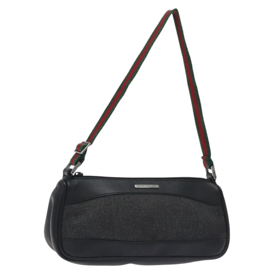 GUCCI 92820 Red Black Canvas Accessory Pouch Italy: GUCCI 92820 Red Black Canvas Accessory Pouch Italy This GUCCI Web Sherry Line accessory pouch is crafted from canvas in a striking red and black color combination. Made in Italy, this women's pouch fe